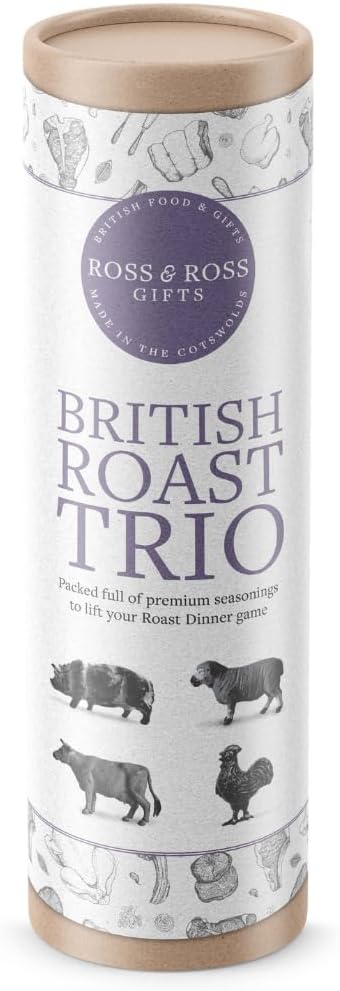 Ross & Ross Gifts - British Roast Trio Tube, Containing Roast Lamb Rub, 50g, Roast Chicken Rub, 50g and Roast Beef Rub, 50g