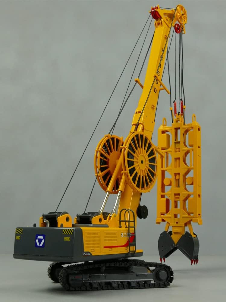 1:35 Scale Model Zinc Machinery XCMG Hydraulic Diaphragm Wall Grab Model Replica Yellow Two Buckets
