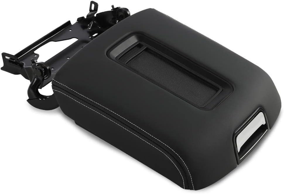 PIT66 Center Console Armrest Lid Compatible with Chevy Tahoe/Suburban/GMC Yukon/Yukon XL 2015-2019 Console Cover Armrest Lid Brown 0227083AA L0227083AA Black