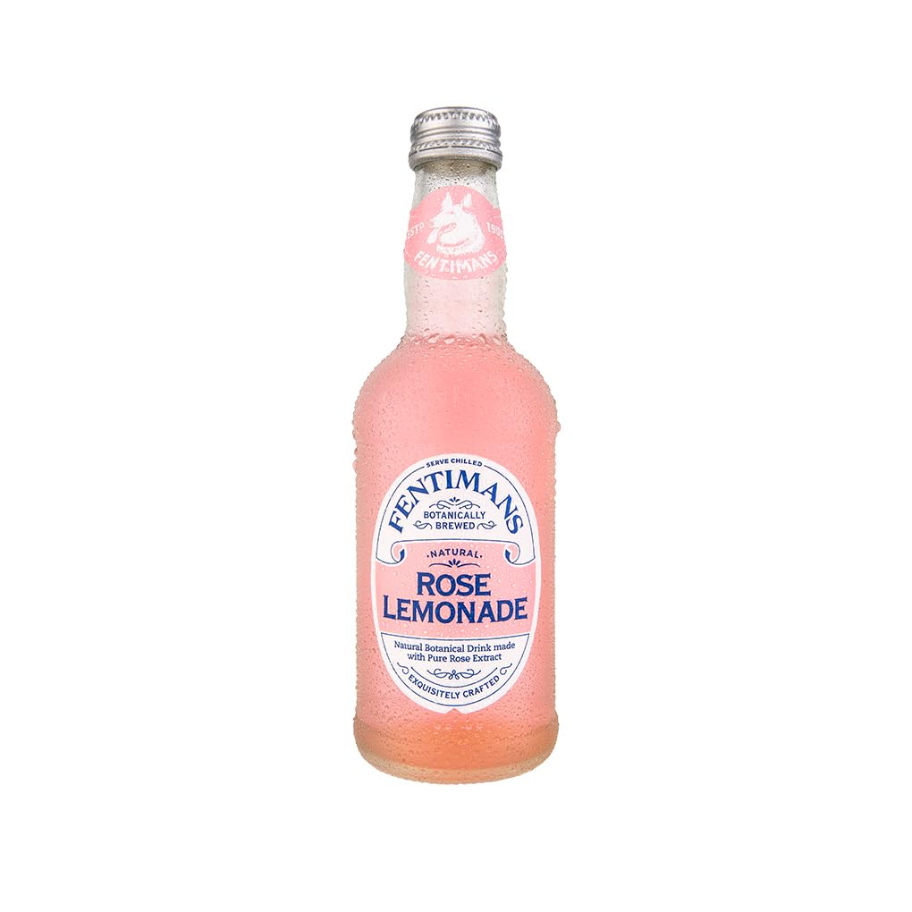 Fentimans Sparkling Rose Lemonade - Sparkling Pink Lemonade with Natural Ingredients & Pure Rose Extract, Mixer, Craft Soda, Botanically Brewed Lemonade - 9.3 Fl Oz (Pack of 24)