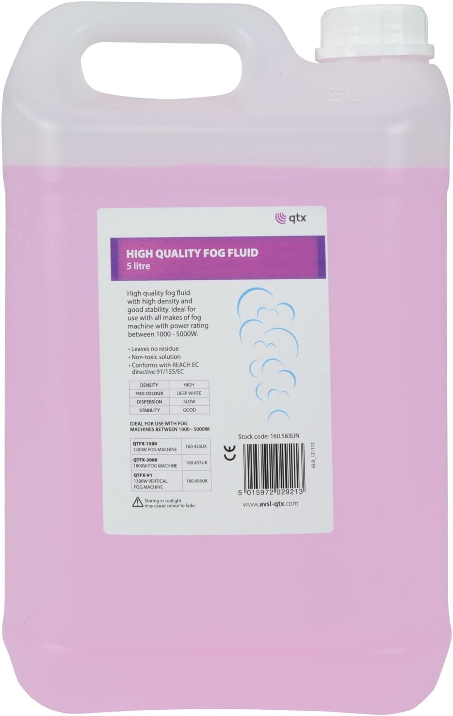 QTX | Long Lasting Smoke/Fog Fluid for DJ & Party Effect | 5 Litres