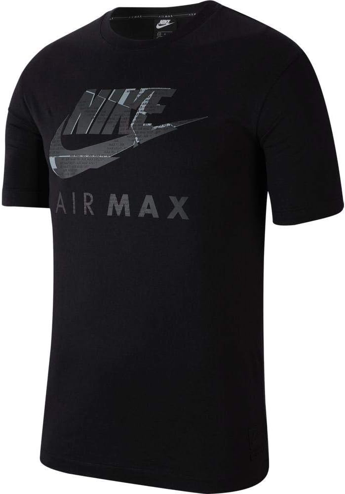 Nike Men's NSW Air Max T-Shirt, Regular Fit, 100% Cotton, Pull On, Crew Neck, Short Sleeve, Multiple Colors, US Size
