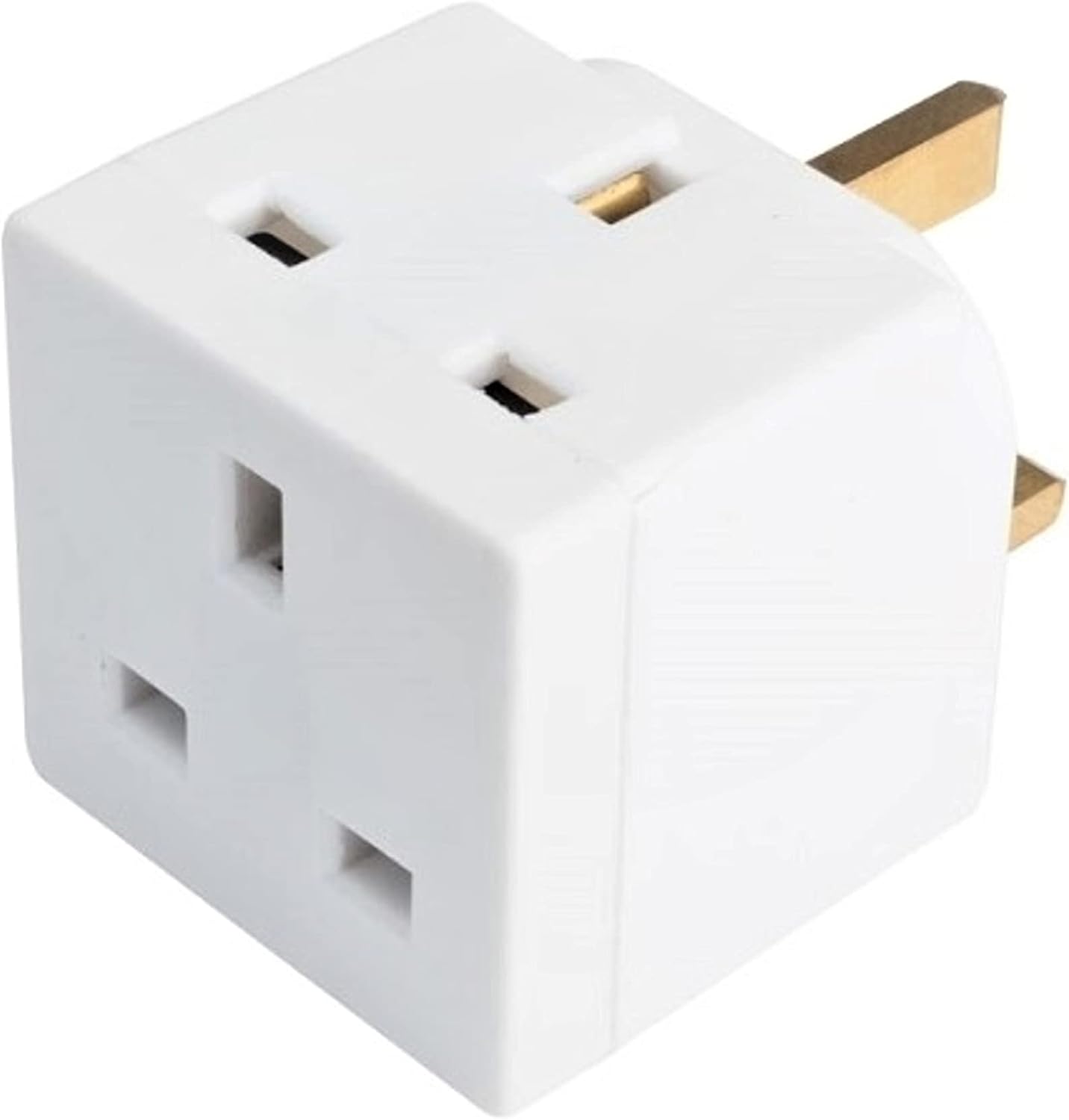 BAANI 2 Way Double Plug Adaptor - Multi Plugs Extension Sockets Adapter - UK 3 Pin Socket Extensions 250V 13 Amp - Power Extender Multiplug Block for Kitchen, Office, PC, TV, Indoor Lighting
