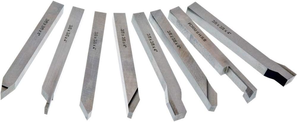 Grizzly Industrial H5687-8 pc. Ground HSS Tool Bit Set 3/8"