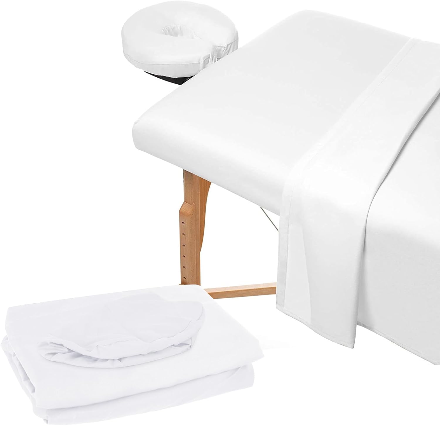 3PCS Microfiber Massage Table Sheet Set,Beauty Massage Bed Cover Polyester Fibre Massage Couch Cover,Premium Facial Bed Cover,Includes Flat,Fitted Sheets and Face Cradle Cover,for Beauty Salon Spa