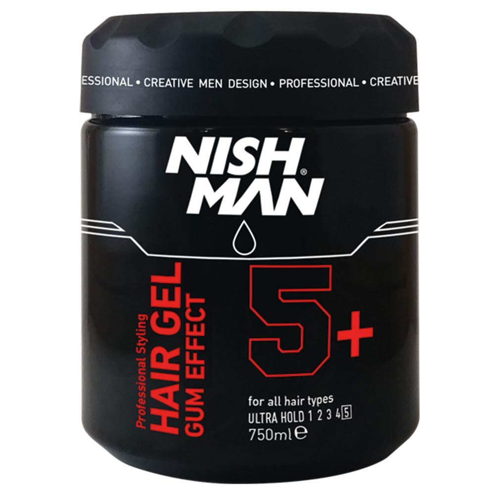 Nishman 5+ Ultra Strong Hold Gum Effect Hair Gel