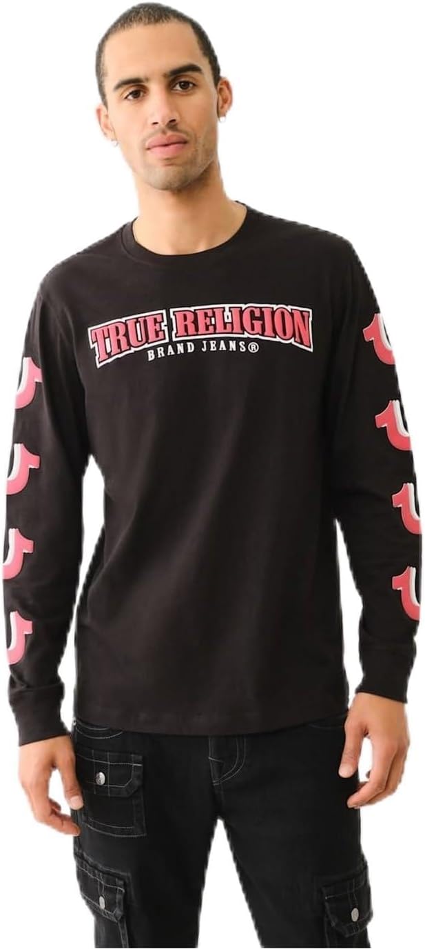 True Religion Mens Horseshoe Long Sleeve T-Shirt