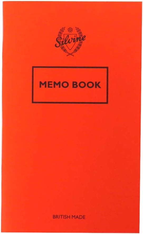 Silvine 158 x 99mm Pocket Memo Notebook - Lined (72 Pages), Red,340112535_SML