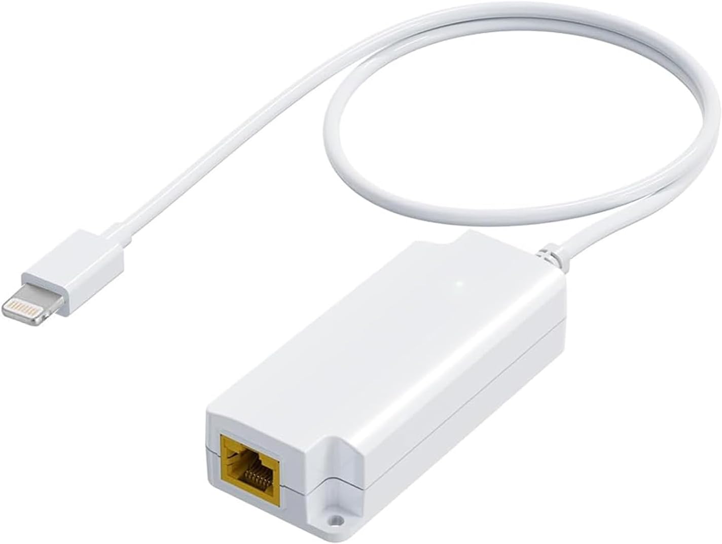 PROCET PoE to Lightning Converter Adapter RJ45 to Lightning PoE 5V 10W PoE Power Supply Ethernet Adapter, 100Mbps Network Speed for iPad, iPhone/iPod