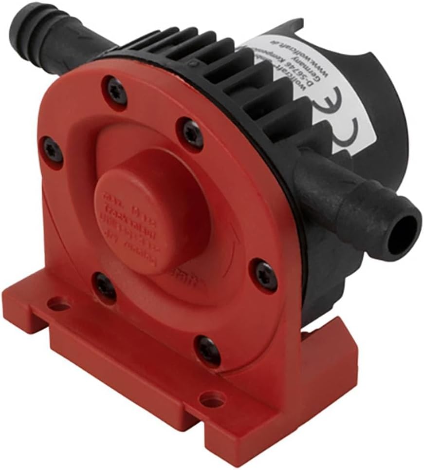 Wolfcraft Drill Pump for Water Transfer - 1,300 l/h, 6 mm Shaft, Self-Priming - Empties Pools, Water Butts & Waterbeds - Compatible with Most Drills - 2202000