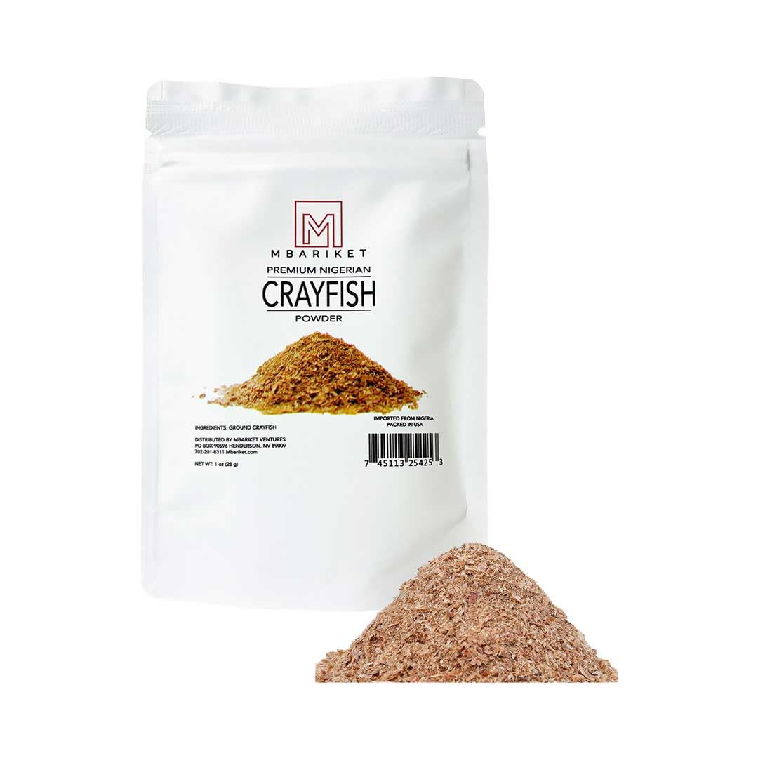 Mbariket Ground Crayfish Powder, Umami Crawfish Seasoning 1 oz