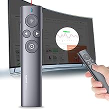 NORWII Highlight Presentation Remote with Digital Pointer for TV LED LCD Screen, Presentation Clicker for Powerpoint Presentation, Wireless Presenter Clicker with Mouse N95s Pro, 50M
