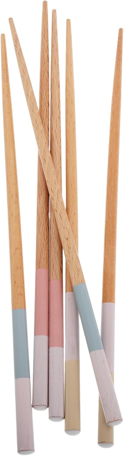 LIGIGWASH 3 Pairs Japanese Style Wooden Chopsticks Set of Reusable Natural Wood Chopsticks with Pointed Tips for Cooking Dining and Family Meals Sturdy and Stylish Options