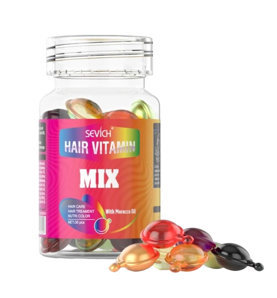 Hair Vitamin Mix Capsules with Morocco Oil and Jojoba Oil., 1 Count (Pack of 1)