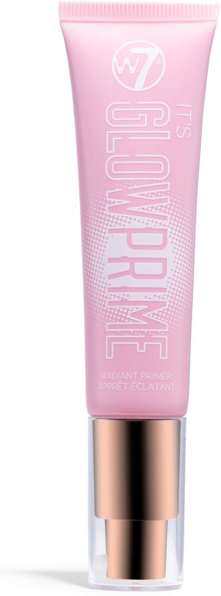 W7 It's Glow Prime Radiant Face Primer - Hydrating Skin & Blurring Imperfections - Watermelon Extract Facial Primer