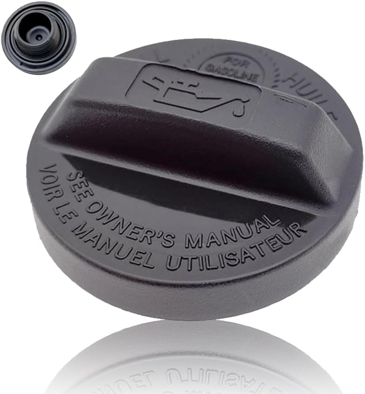 Engine Oil Filler Cap, Engine Oil Tank Filler Cover Cap, Car Oil Filler Cap for Honda Civic CR-V Acura 15610-P5G-000/15610P5G, Petrol Engine Oil Filler Cap, Oil Tank Cover, Car Oil Filler Cap, Black