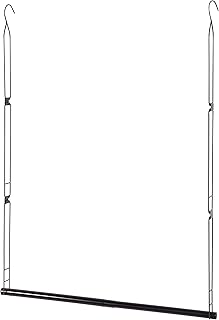 STORAGE MANIAC Hanging Closet Rod, Adjustable Width and Height Closet Hanging Organizer, Space-Saving Clothes Hanging Bar, Closet Extender Hanging Rod Double Closet Hanging Rod, 1 Pack Black