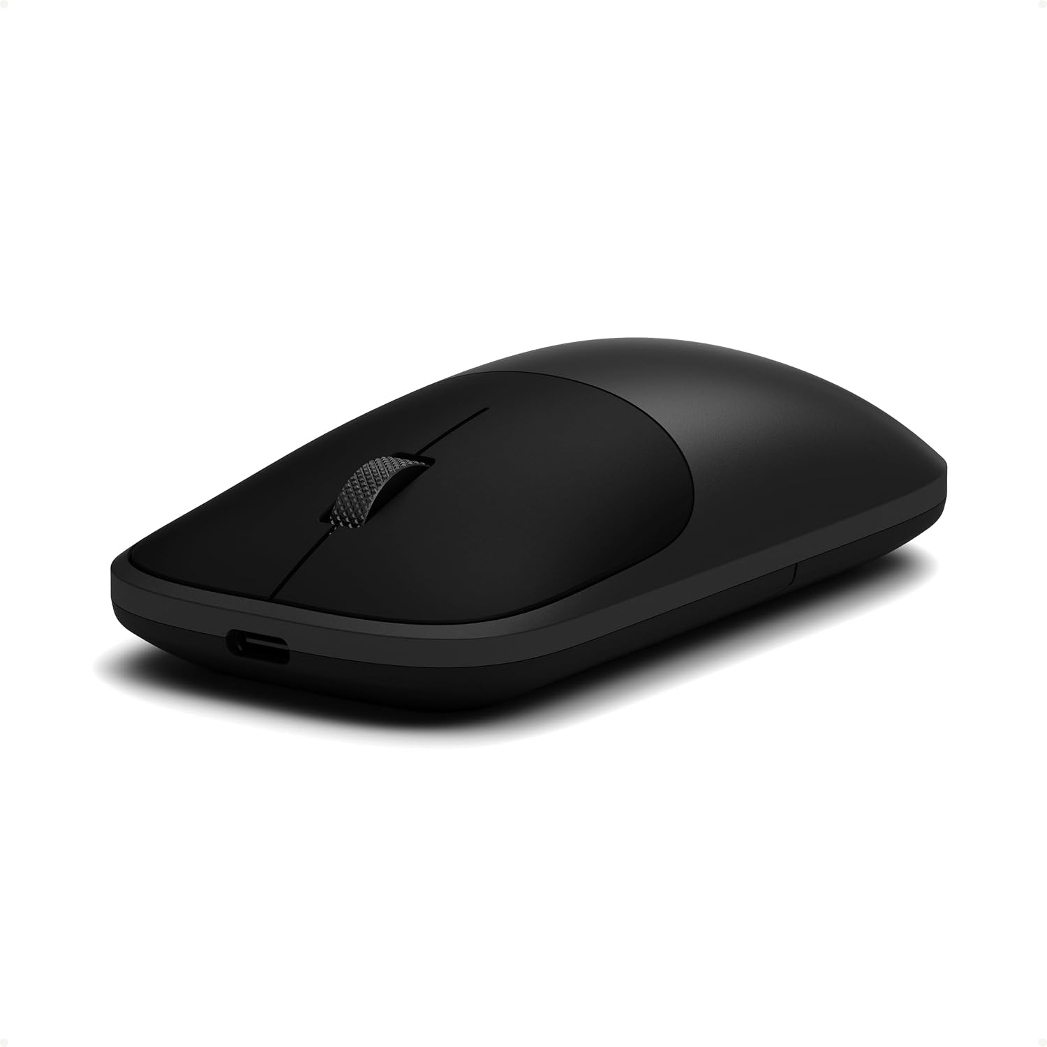Satechi Slim EX Wireless Mouse, Bluetooth & 2.4 GHz, Space Black | Quiet clicks, anodized aluminum shell, rechargeable battery, for macOS, Windows, iPadOS, Android