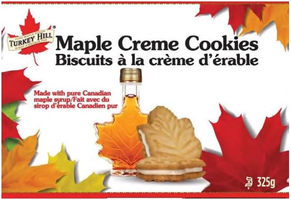 Canadian Turkey Hill Maple Syrup COOKIES | Various Size | Gift Set | with Lucky Boy greetings (Cookies 325grm)