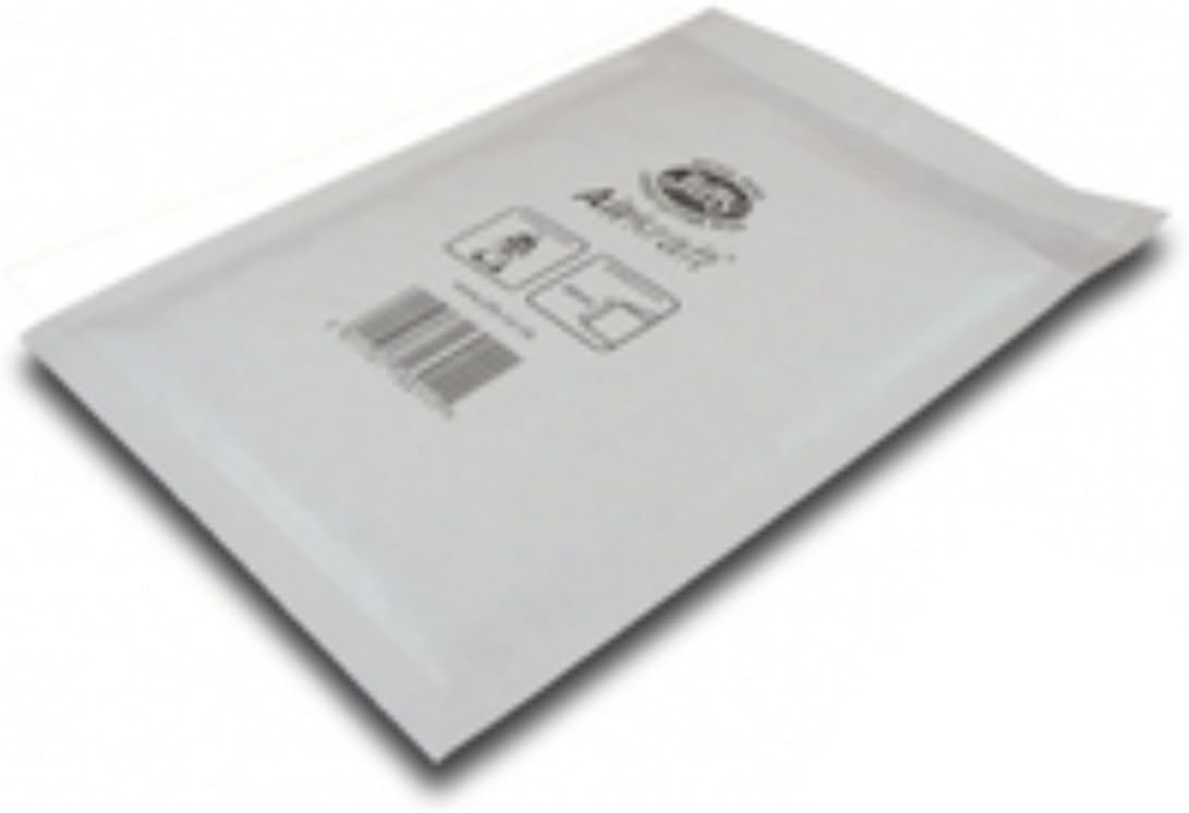 100 White Jiffy Airkraft Postal Bags Bubble-lined Peel and Seal - Size 1 (170mm x 245mm)