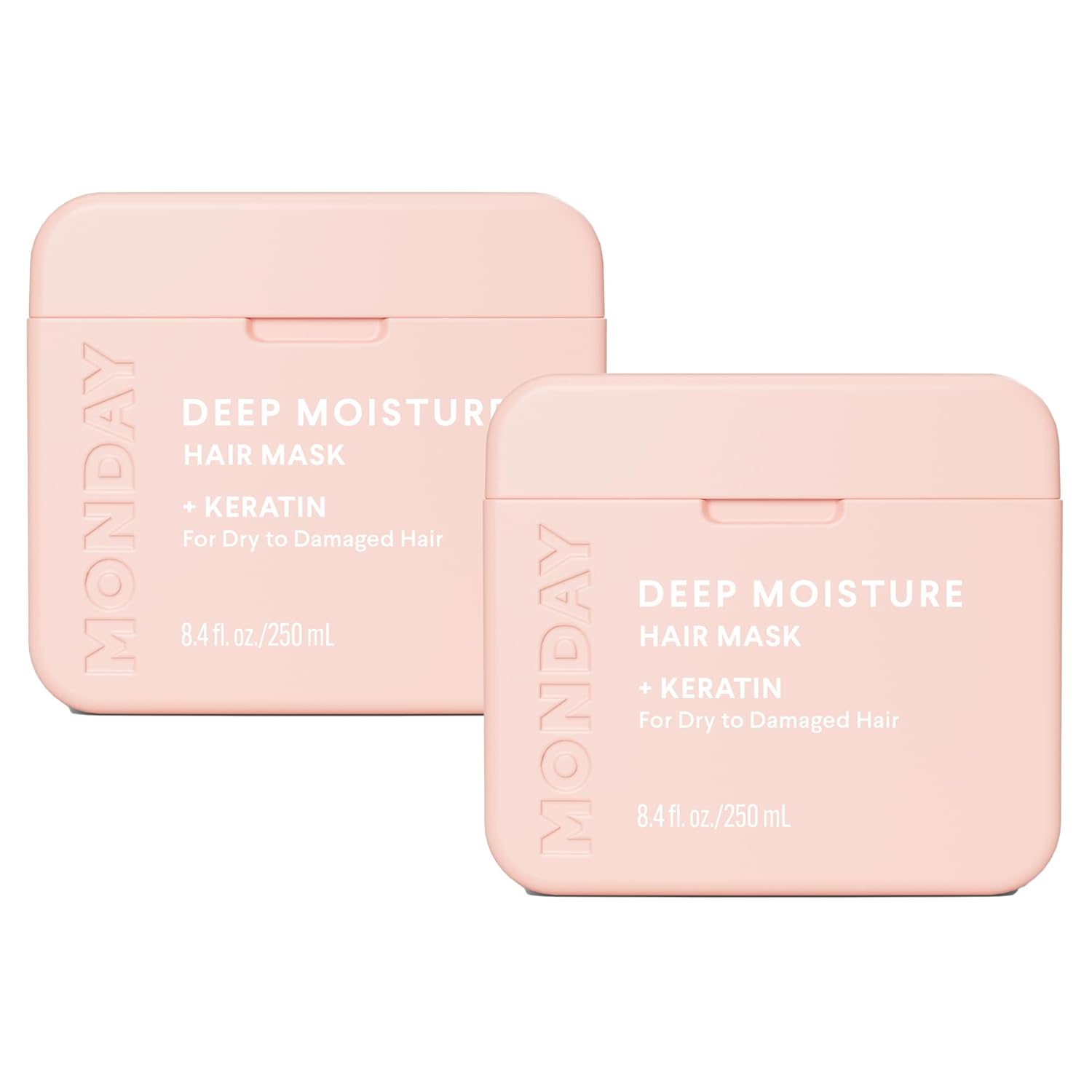 MONDAY HAIRCARE DEEP MOISTURE Hair Mask with Keratin, Argan Oil, Shea Butter & Coconut Oil for Dry to Damaged Hair 250 mL (Dual Pack)