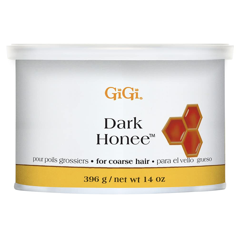 GiGi Dark Honee Hair Removal Soft Wax, Thick to Coarse Hairs, Normal to Dry Skin, Men and Women, 14 oz.