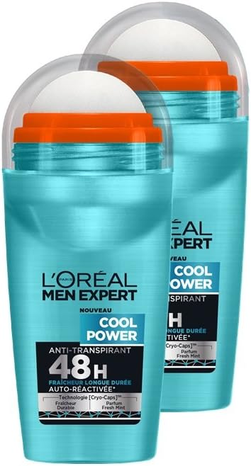 L 'Oreal Men Expert Deodorant Power Roll-On Cool Man Set of 2