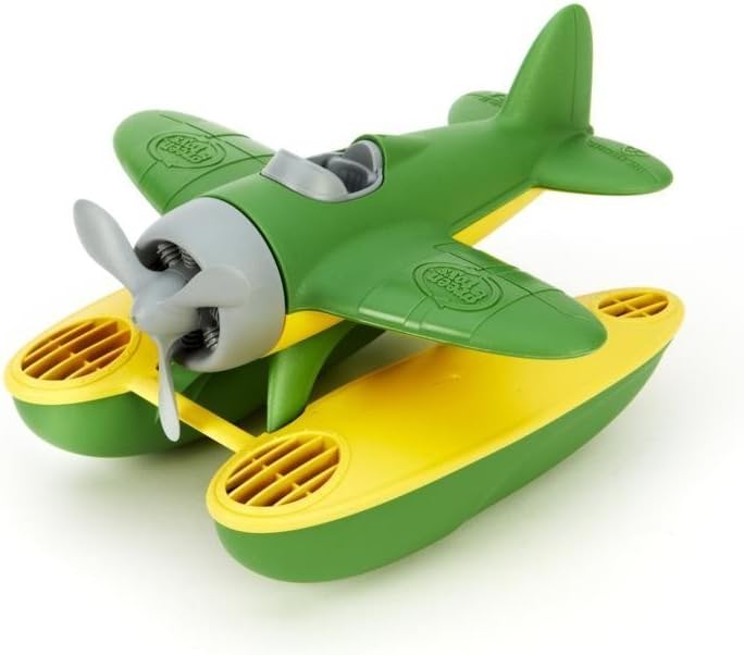 Green Toys Seaplane in Green Color - BPA Free, Phthalate Free Floatplane for Improving Pincers Grip. Toys and Games ,9 x 9.5 x 6 inches