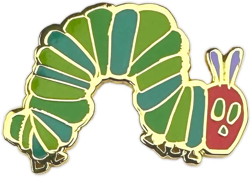 Pawprint Family ‘The Very Hungry Caterpillar’ Enamel Pin – Official Eric Carle Merchandise – Collector’s Gift Badge with Eco Packaging for Book Lovers & Teachers