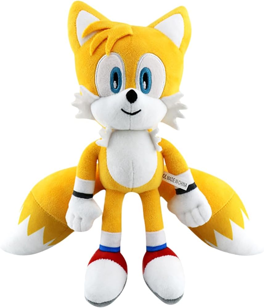 MIFKLMV Super Shadow Plush Toys Plush Doll 12” / 30 CM The Hedgehog Plushies Cute Stuffed Animal The Movie Plush Figure,Tails, Knuckles Character Soft Toy for Kids Boys Girls Birthdays Gift -Yellow