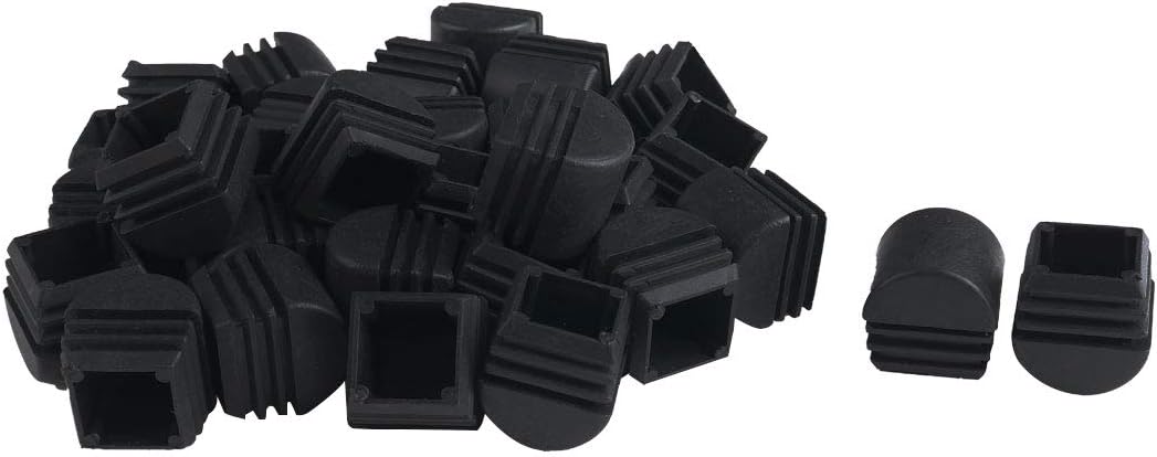 uxcell 45pcs 25 x 25mm Plastic Domed Square Insert Cap, for 0.83"-0.91" Inner Size