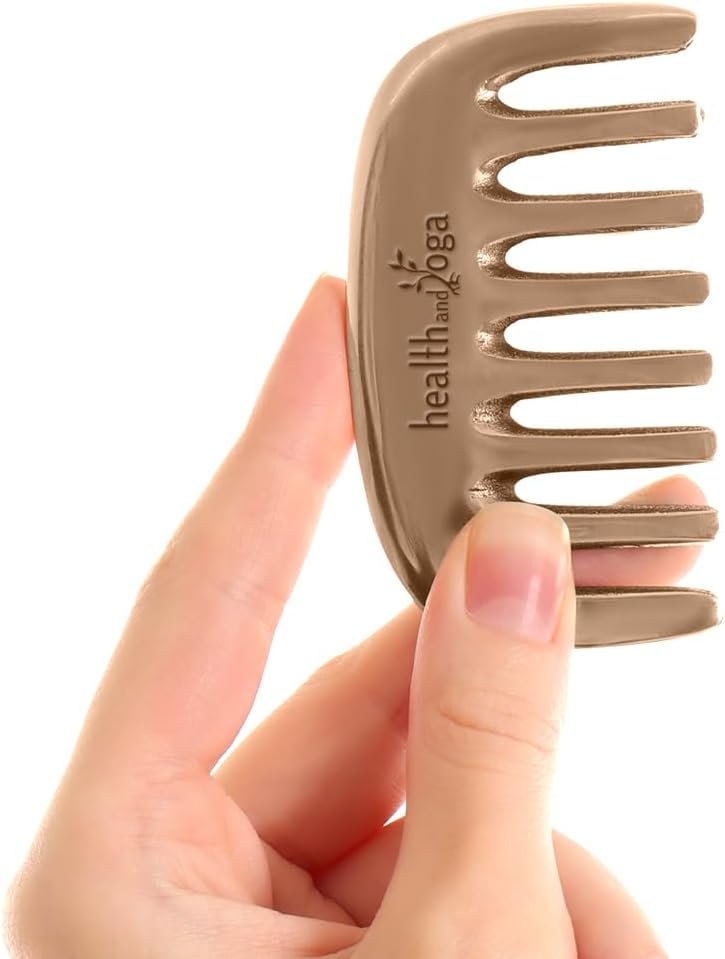 HealthAndYoga Kansa Comb - Ayurvedic Healing Bronze Metal Hair Care Accessory - Detox Head Massage - Smoothens Hair, Clears Dandruff, Tones Scalp, Revitalises Hair Roots,Boosts Hair Regrowth, Relaxes