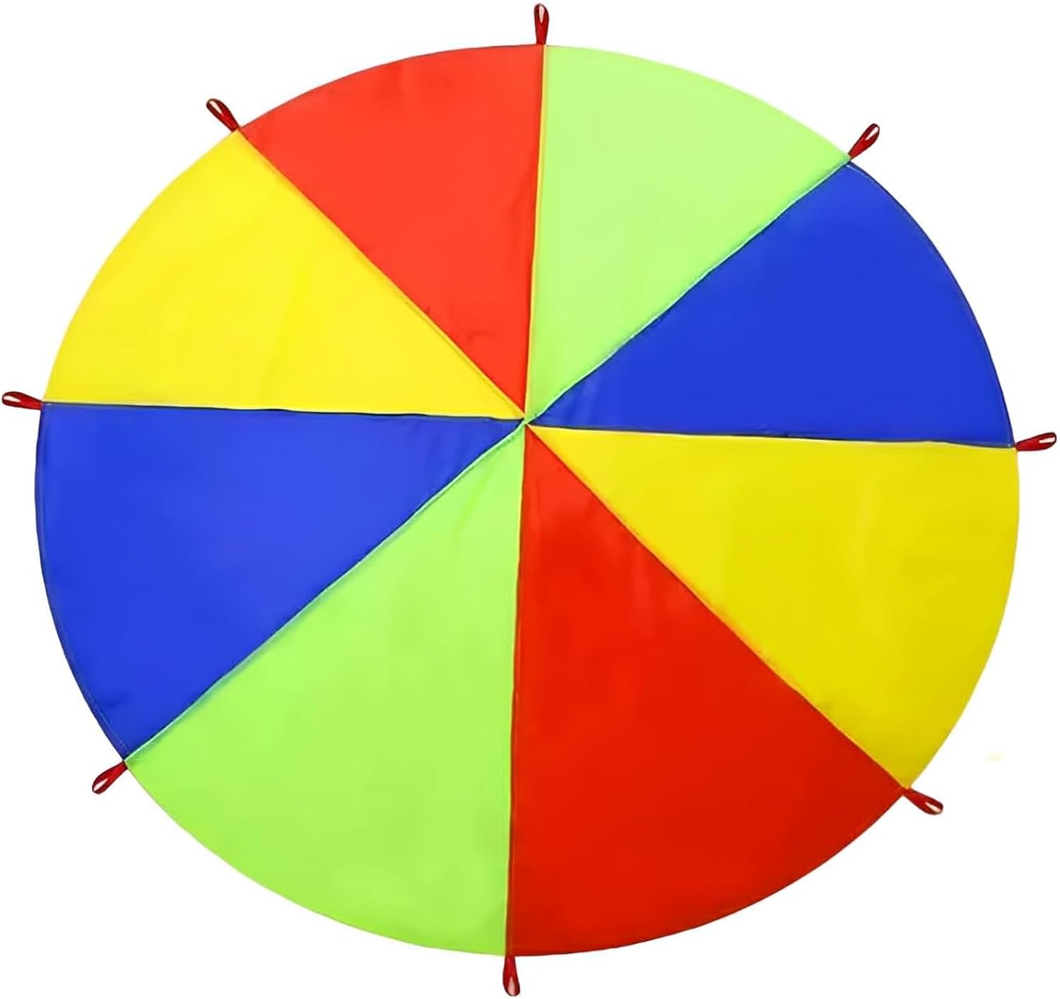 Kids Play Parachute Rainbow Parachute Toy Tent Game, 6 ft Rainbow Play Parachute Wind Tent, Outdoor Indoor Play Equipment Lawn Games Picnic Blanket Mat