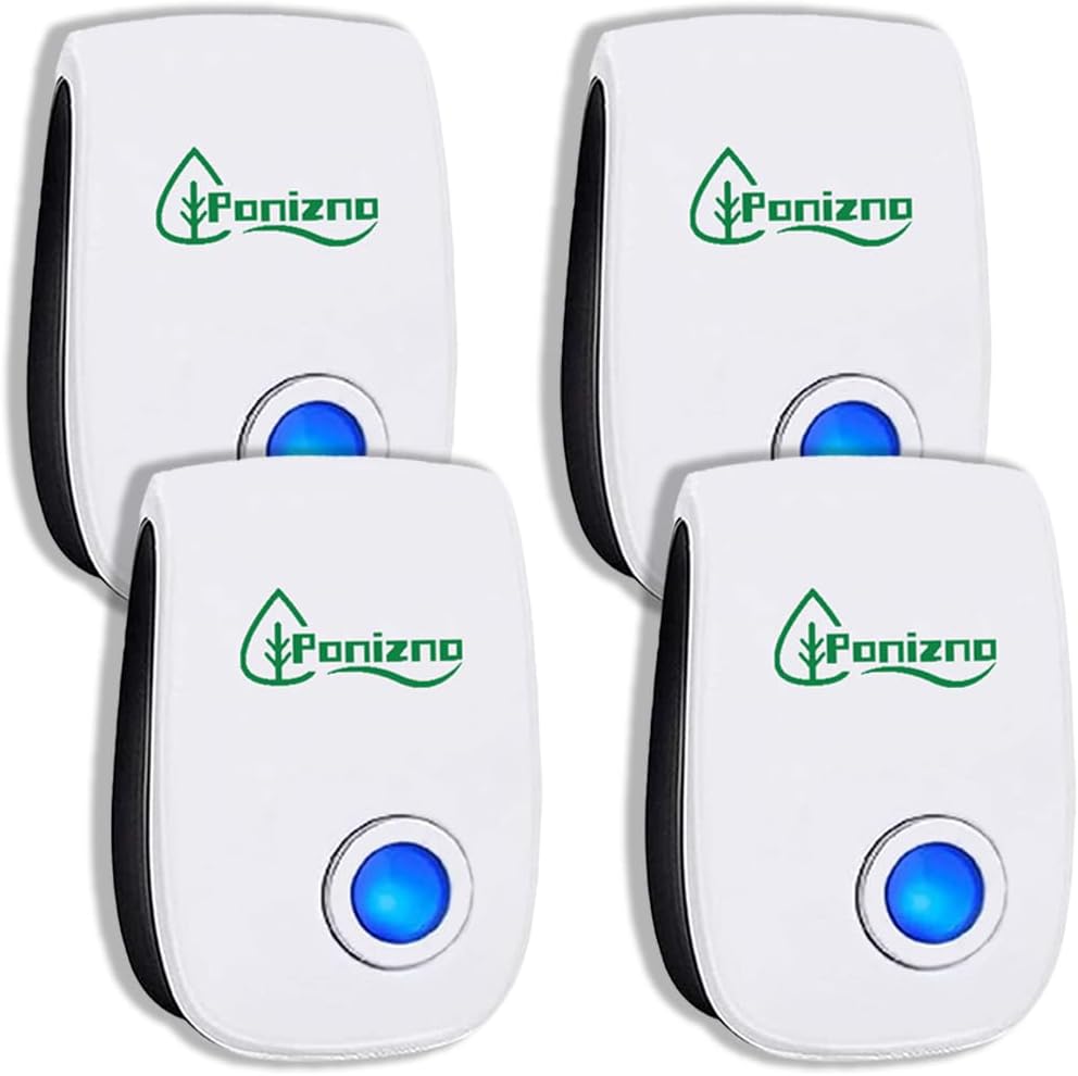 Ultrasonic Pest Repeller, 4 Packs Ultrasonic Pest Repeller, Electronic Mouse Repellent Plug in,Electronic Insect Repellent Pest Control for Mice, Roach, Spider (classic)