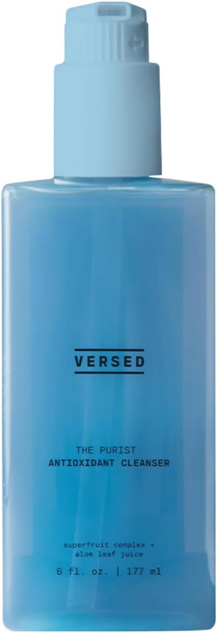 Versed The Purist Antioxidant Gentle Face Cleanser - Daily Gel Cleanser + Moisturizing Face Wash for Sensitive Skin - Superfruit Complex, Aloe Leaf + Vitamin B5 - Vegan