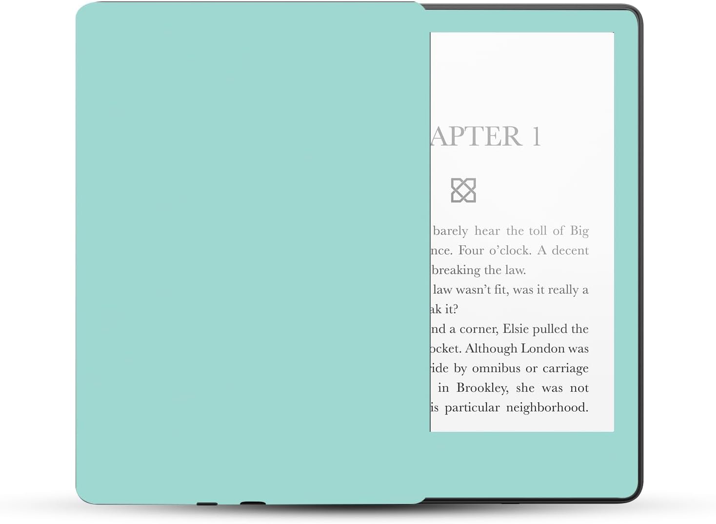 MightySkins Skin Compatible with Amazon Kindle Paperwhite 5 6.8-inch 11th Gen (2021) Full Wrap - Solid Seafoam | Protective, and Unique Vinyl Decal wrap Cover | Easy to Apply | Made in The USA