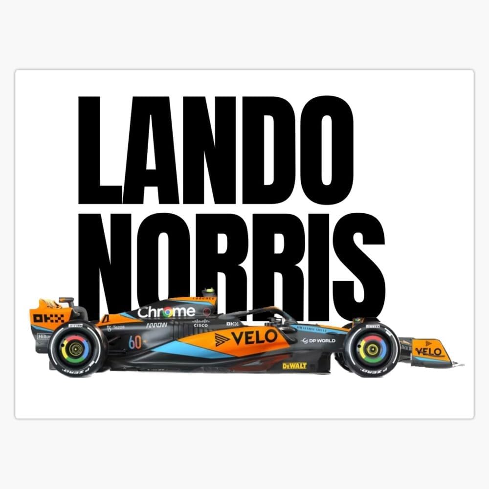 Lando Norris car Sticker Bumper Sticker Vinyl Decal 5"