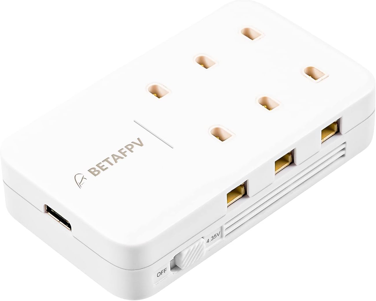 BETAFPV 6 Ports 1S LiHV Battery Charger Board Portable Type-C Charger 4.35V 1A 1S LiHV Charger for RC Battery with BT2.0/PH2.0 Connector for 300mAh/450mAh/500mAh/600mAh 1S Battery