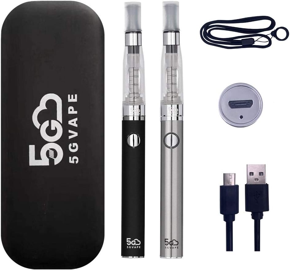 5GVape Vape Pen Starter Kit Z6 Kit - E Cigarettes Dual Vape Pens, Easy to Refill From the Top, USB charge Long Lasting Battery, eGo Evod CE4 Vape Kit, No E Liquid