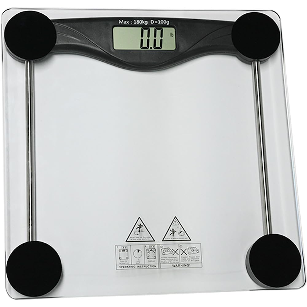 Armo® Digital Body Weight Scale Tempered Glass Bathroom Scale With Clear LCD Display Stones, KG, LB (180KG MAX)