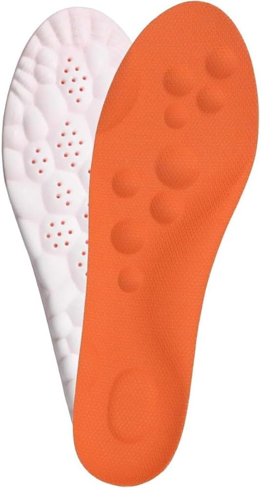 Step-per Comfort Boosting Massage Insoles,4d Memory Foam Thermal Insole,Comfy Replacement Insole with Arch Support for Men and Women,Flat Feet Pain Relief Shock Absorption,Breathable(Large (EU 43-44)