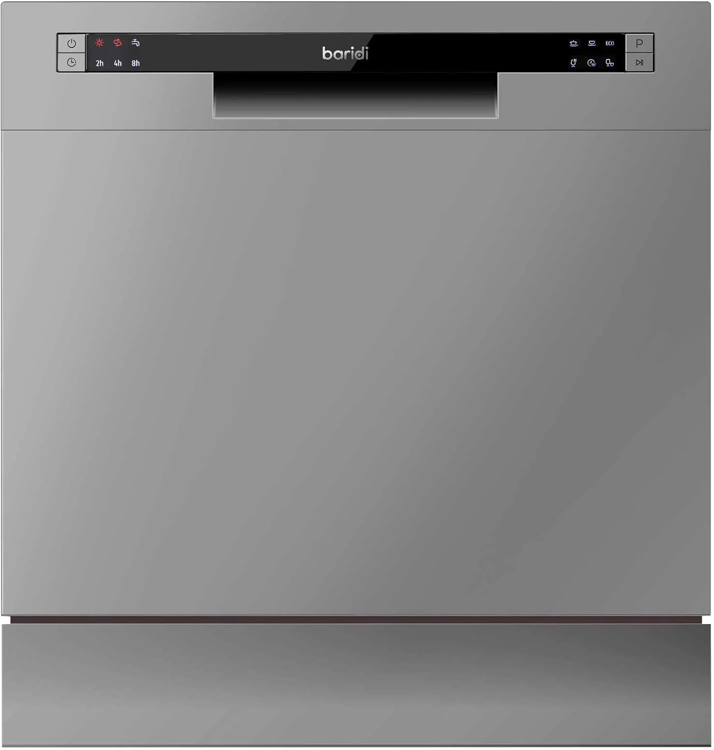 Table top dishwasher, 8 place settings and 6 programmes - Silver