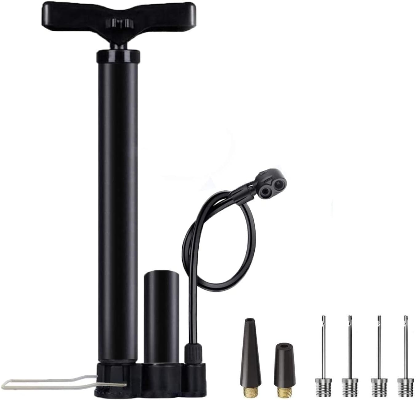 SZSHIMAO Portable Bike Floor Pump, Multi-Purpose Bicycle Pump with Presta & Schrader Valves, Cycling Floor Pump for all Bike and Sports ball, Swimming Rings, Balloon