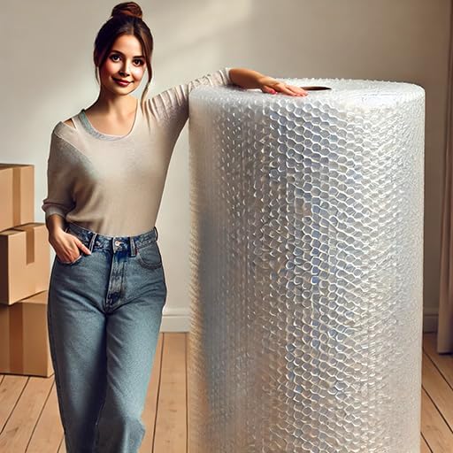 Large Air Bubble Wrap, Clear Plastic, Packing Material, Bubble Wrap, 1000mm x 50m