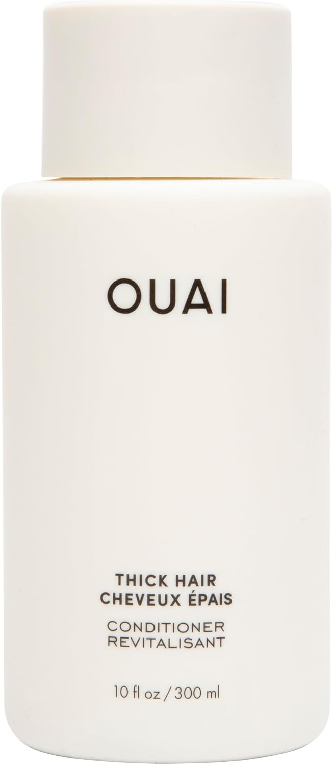 OUAI Thick Hair Conditioner - Moisturizing Conditioner for Dry, Frizzy Hair - Keratin, Marshmallow Root, Shea Butter and Avocado Oil - Paraben, Phthalate and Sulfate Free Hair Care - 300ml