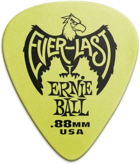 Ernie Ball .88 mm Green Everlast Picks 12-pack