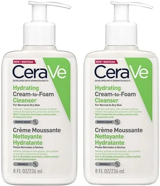 CeraVe DOUBLE Hydrating Cream-to-Foam Cleanser 236ml