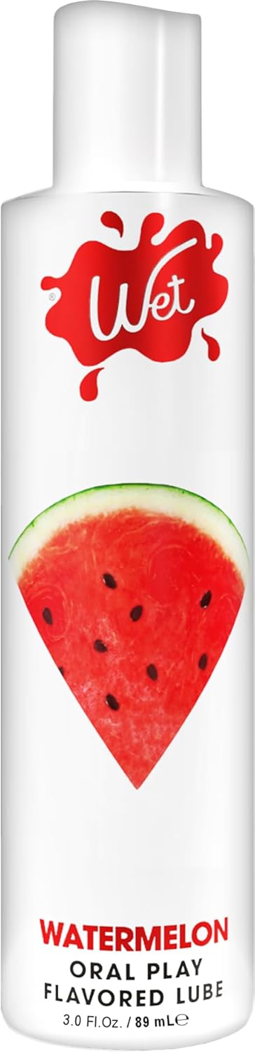 Wet Juicy Watermelon Premium Flavored Edible Lube for Men, Women and Couples | Long-Lasting, Condom Safe, Sugar Free, 3 fl oz