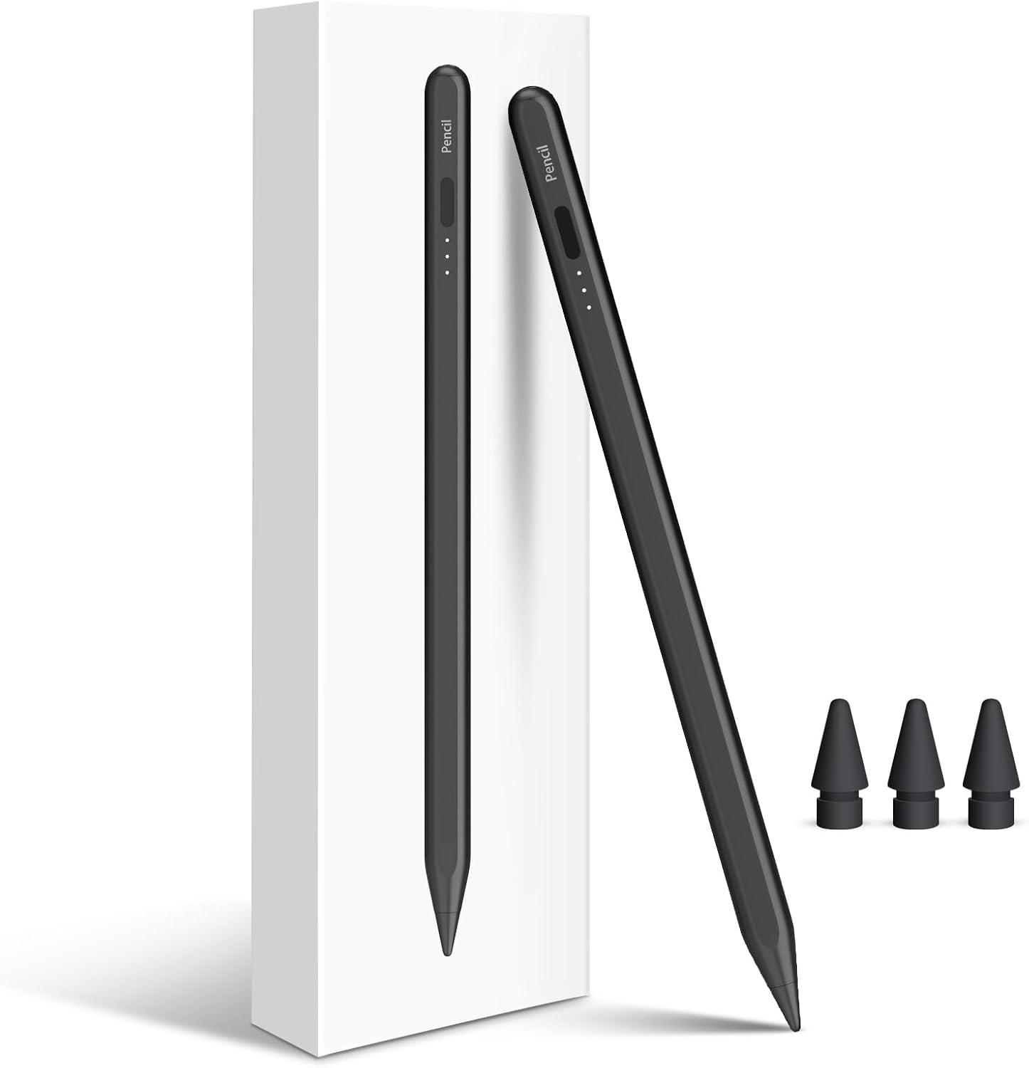 iPad Pencil, Accokids 10 Mins Fast Charging Stylus Pen with Palm Rejection, Tilt Sensitivity for iPad 6/7/8/9/10/11,Air 3/4/5/M2/M3, Mini 5/6, iPad Pro 11"/12.9"/M4 Black
