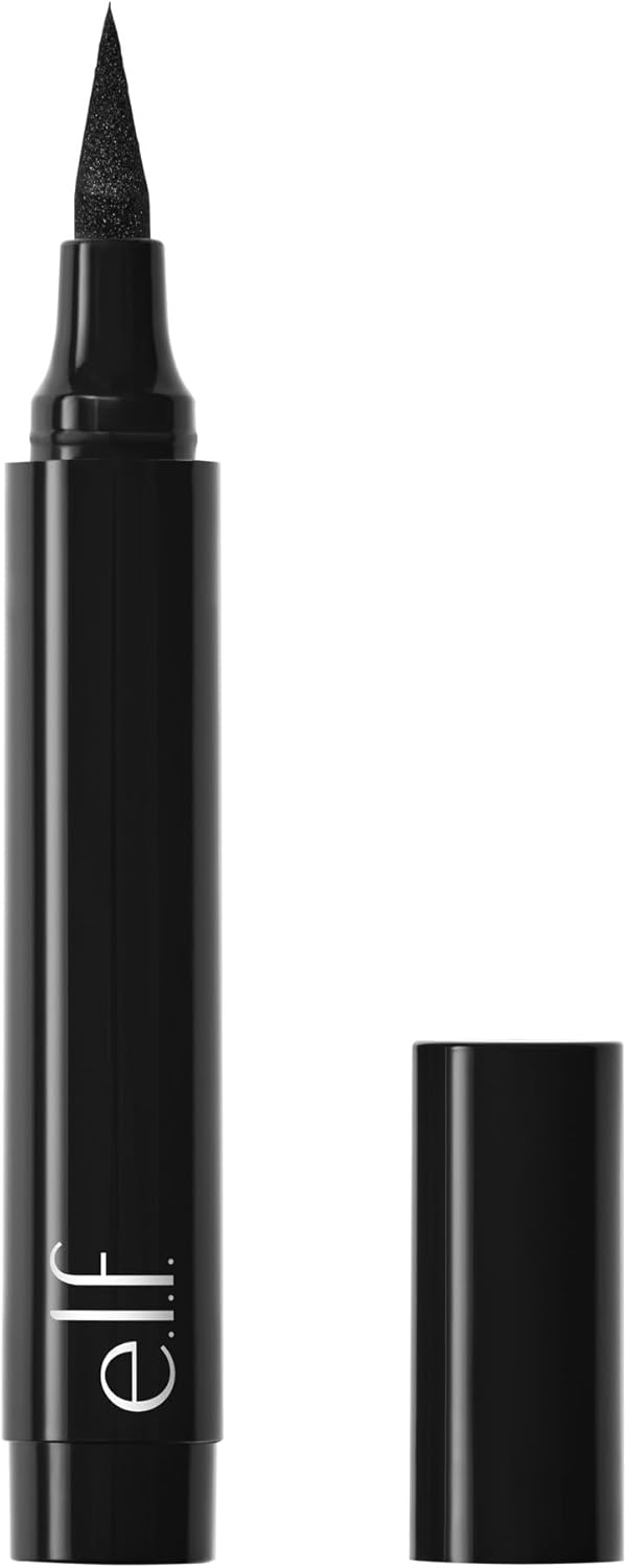 e.l.f. Intense Ink Eyeliner, Sleek, Bold, Long-Lasting Colour, Enhances, Defines, Blackest Black